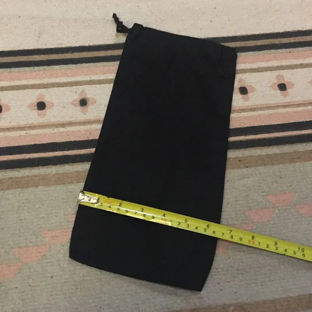 A.EMERY Black drawstring dustbag 12” x 6” new garment bag